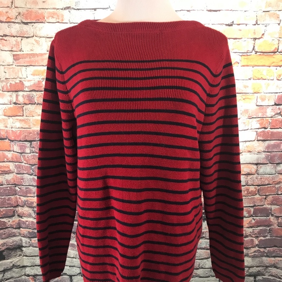Lauren Ralph Lauren Sweaters - Ralph Lauren Red Navy Striped Sweater 1X Lauren Ralph Lauren Sweaters - Ralph Lauren Red Navy Striped Sweater 1X